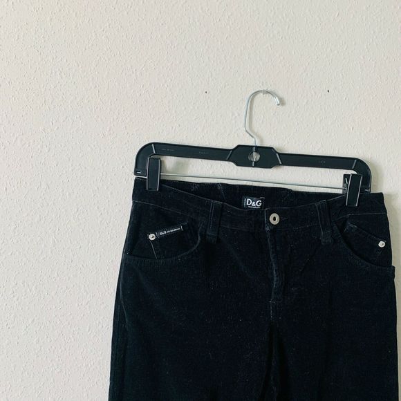 Dolce and Gabana Black Corduroy Straight Leg Pants - Picture 3 of 4